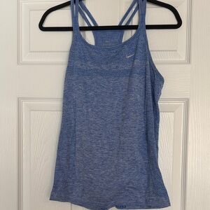 Nike Women's Strappy Blue Dri-Fit Tank Top